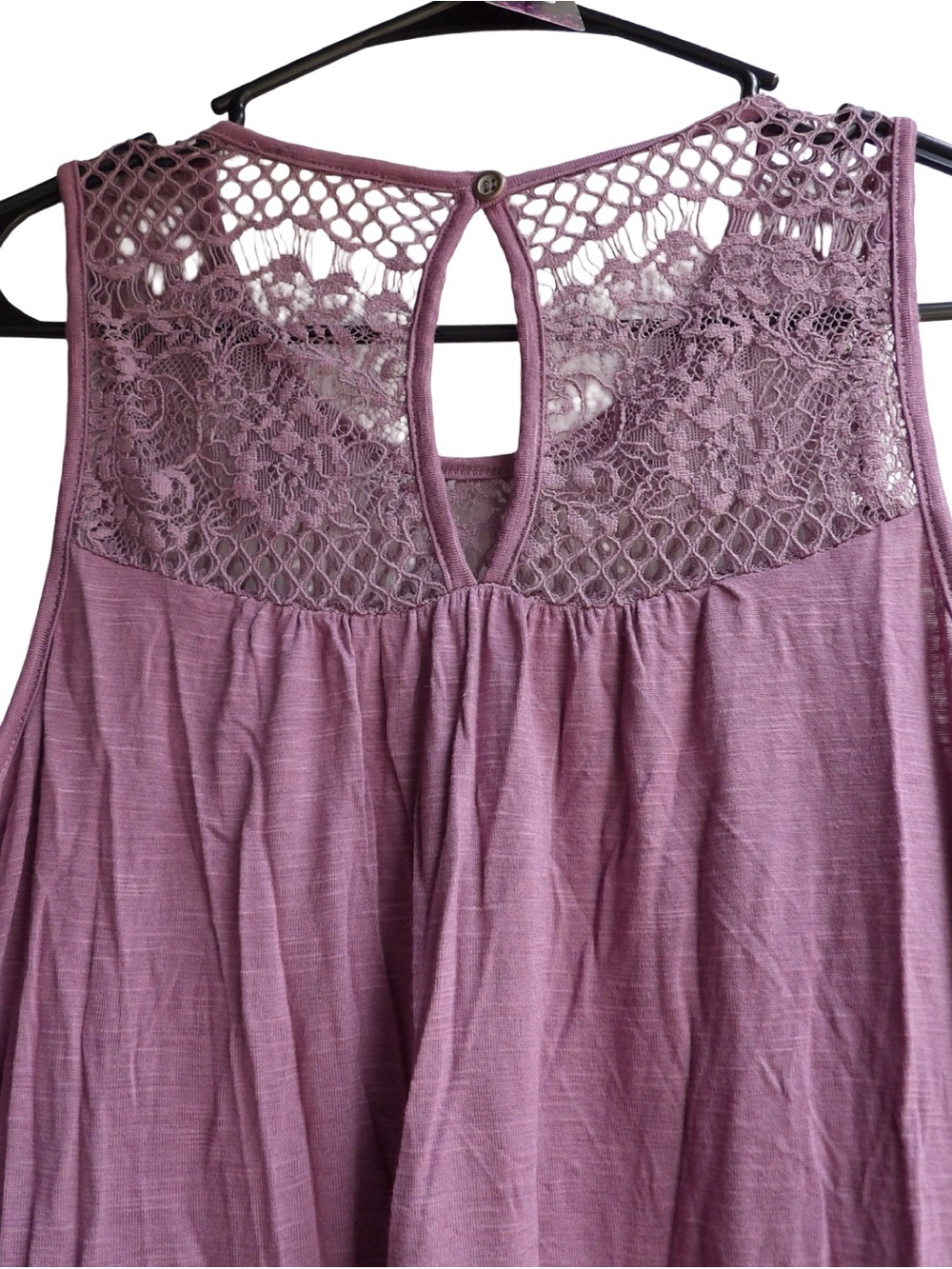 Maurices Mauve Lace Crochet Tank Top - Picture 2 of 3